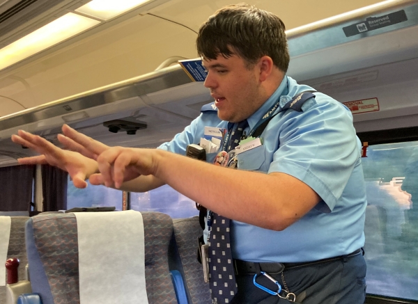 Photo of Conductor on Train