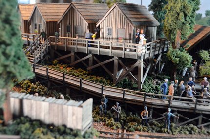 scene on an HO model layout