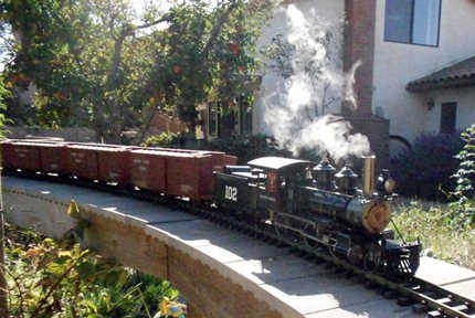 scene on an outdoor G-scale layout