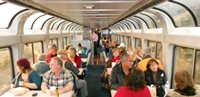 inside an Amtrak passenger car