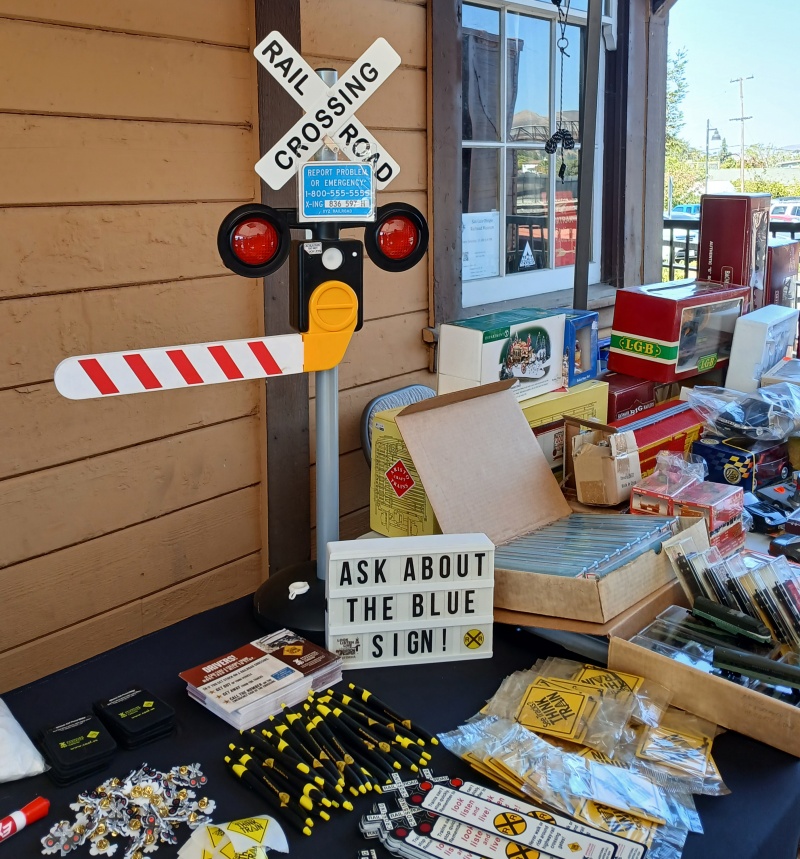 display on the platform at the SLO Railroad Museum