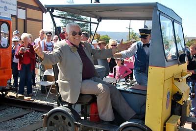 man enjoying a speeder ride