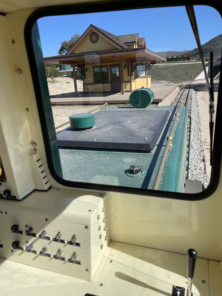 photo from inside a Norgrove locomotive cab